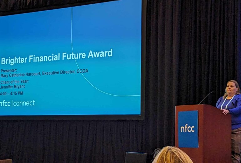 Jennifer Bryant receiving NFCC award in D.C. - Aug 28 2023